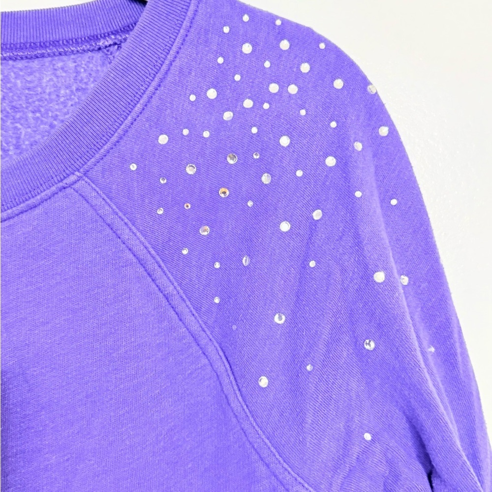 PINK Victoria's Secret Purple Crew Neck Sweater - Picture 2 of 3